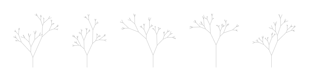 Generative trees with 48 leaves - bare branches